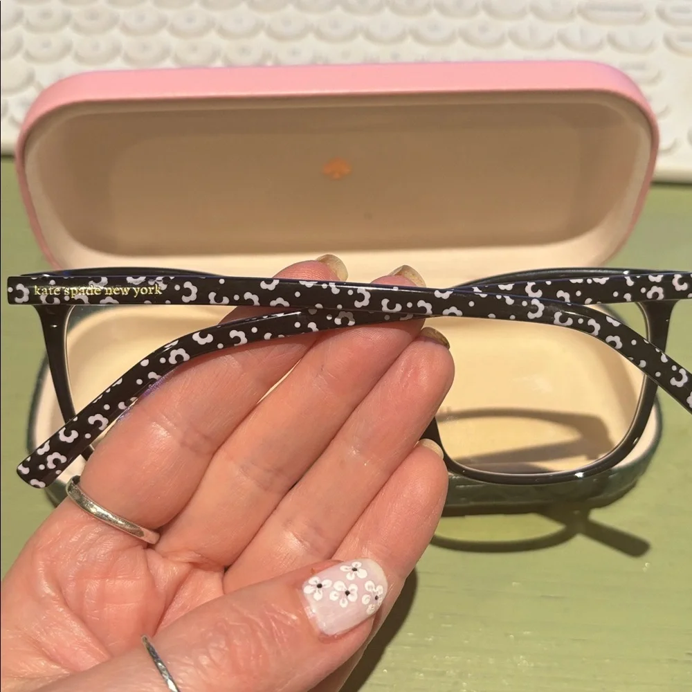 Kate Spade ♠️ Aubree 53mm Blue Light blocking reading eye glasses in black frame